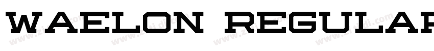 Waelon Regular字体转换